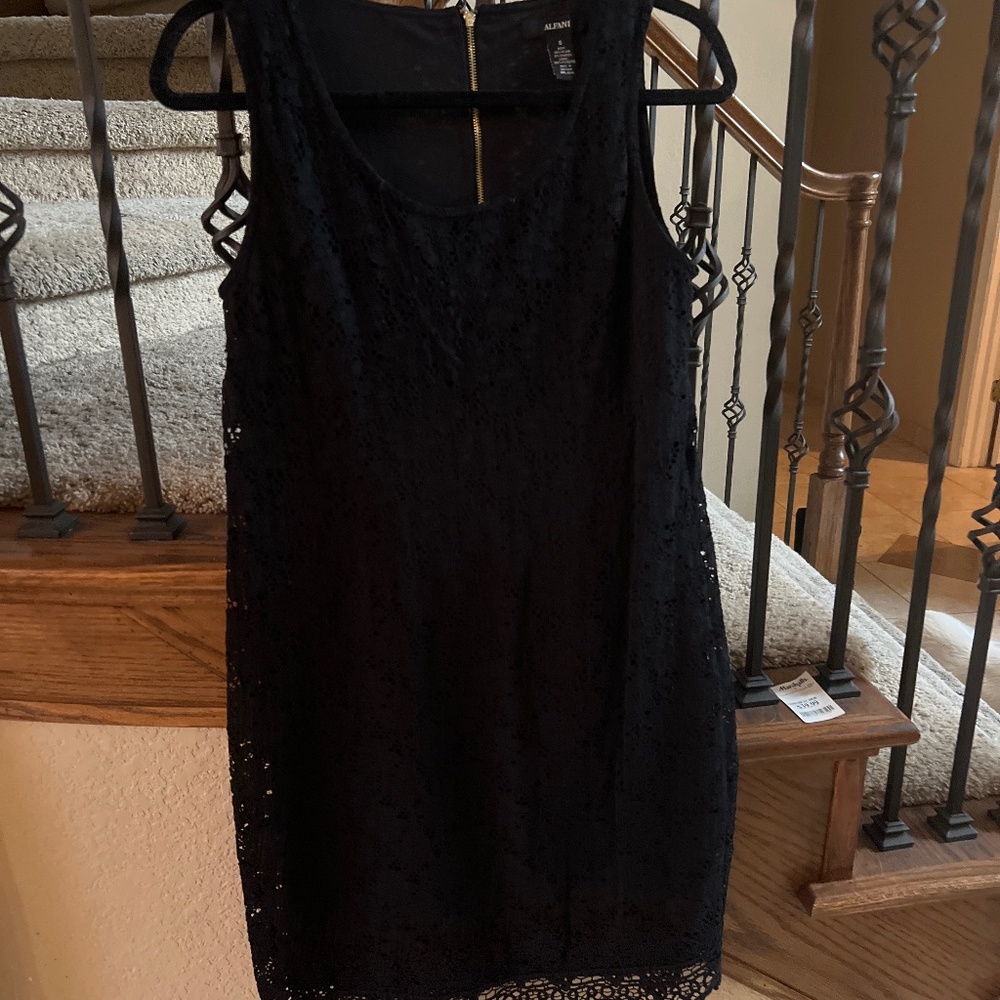 Black lace dress.